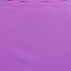 Pre Owned Hugo by Hugo Boss Purple Crepe Ranina Skirt L