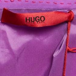 Pre Owned Hugo by Hugo Boss Purple Crepe Ranina Skirt L