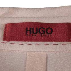 Hugo By Hugo Boss Pastel Pink Silk Button Front Elphie Blouse M