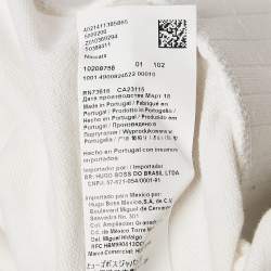 Hugo Boss Off-White Cotton HD Effect Logo Detail Sweatshirt M