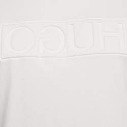 Hugo Boss Off-White Cotton HD Effect Logo Detail Sweatshirt M
