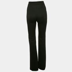 Hugo Boss Black Jersey Wide Leg Slit Detail Trousers S