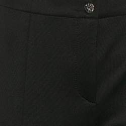 Hugo Boss Black Jersey Wide Leg Slit Detail Trousers S