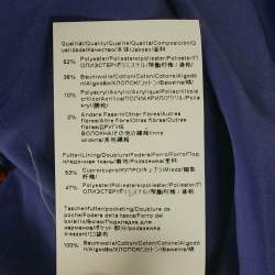 Pre Owned Hugo Boss Purple Jacquard Mid-Length Coat S