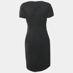 Pre Owned Hugo Boss Navy Blue Wool Short Dress M