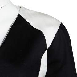 Hugo by Hugo Boss Monochrome Paneled Cotton Kishima Dress L