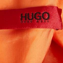 Pre Owned Hugo Boss Orange Crepe Kenlela Mini Dress S