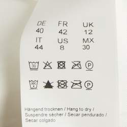 Pre Owned Boss By Hugo Boss White Floral Print Plisse Belted Midi Dress M