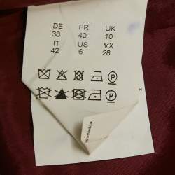 مملوكة مسبقًا فستان هوغو بوس بيج / بورجوندي بحمالات صغيرة ميني بحياكة متوسط