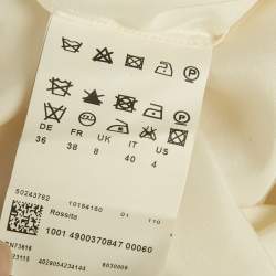 Pre Owned Hugo Boss Ivory Silk Pin Tucks Silk Rossita Blouse S