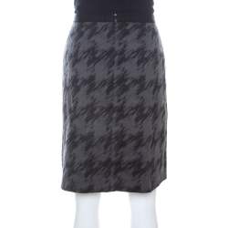 Hugo Boss Dark Grey Cotton A Line Short Skirt S