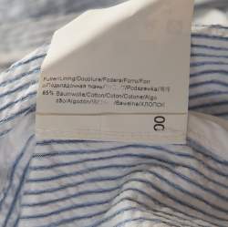 Hugo Boss Light Blue Cotton Pin Striped Cropped Blazer M 