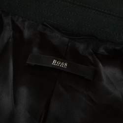 Boss By Hugo Boss Green Wool Belted Clairona Coat M