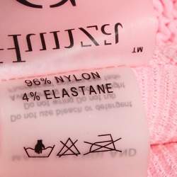 مملوكة مسبقًا Hunza G Pink Textured Jersey Tank Top S