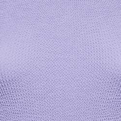 Hunza G Purple Patterned Knit Mini Dress XS 
