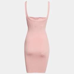 مملوكة مسبقًا Hunza G Pink Stretch Knit Nile Mini Dress One Size 