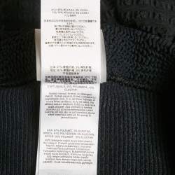 Pre Owned Hunza G Black Peplum Seersucker Swim Skirt One Size 