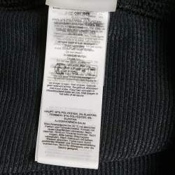 Pre Owned Hunza G Black Peplum Seersucker Swim Skirt One Size 