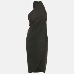 Pre Owned Hunza G Black Nylon Long Sarong ONE SIZE