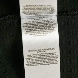 Pre Owned فستان هونزا جي قصير بدون أكمام من قماش سييرسوكر أسود متوسط الحجم