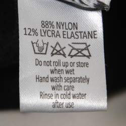 Pre Owned Hunza G Black Stretch Knit Halter Neck Top One Size