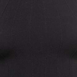 Pre Owned Hunza G Black Stretch Knit Halter Neck Top One Size