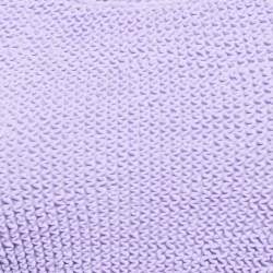 Pre Owned Hunza G Lilac Patterned Knit Cut Out Detail Mini Dress ONE SIZE