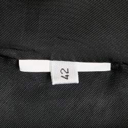 Pre Owned Iceberg Black Cotton Logo Embroidered Contrast Detail Blazer M