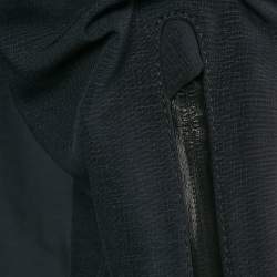 Ilse Jacobsen Navy Blue Technical Hooded Zip-Up Raincoat M