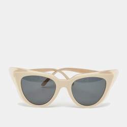 Illesteva Beige/Black Emmanuelle Cat Eye Sunglasses