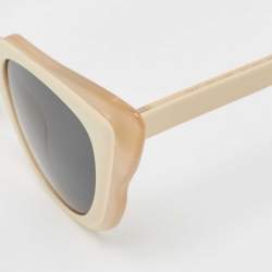 Illesteva Beige/Black Emmanuelle Cat Eye Sunglasses