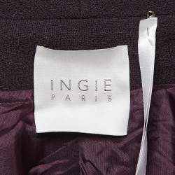 INGIE Paris Purple Wool Long Coat M