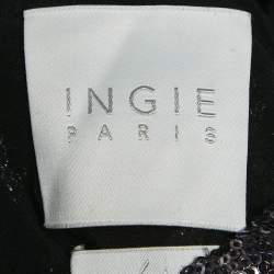 INGIE Paris Purple/Silver Sequin Sweetheart Neck Gown M