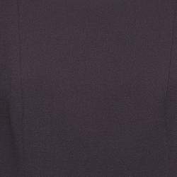 INGIE Paris Purple Crepe Wool Flounce Mini Dress XS