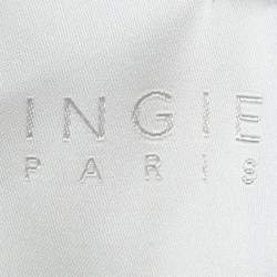 INGIE Paris Purple Crepe Wool Flounce Mini Dress XS