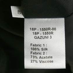 INGIE Paris Black Silk and Crepe Sleeveless Long Dress M