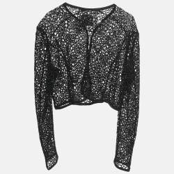 INGIE Paris Black Guipure Lace Blouse S
