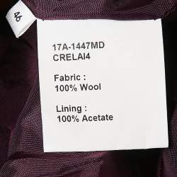 INGIE Paris Purple Wool Overcoat XL