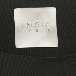 INGIE Paris Black Jersey Shoulder Tie-Up Detail Jeruni Mini Dress XL