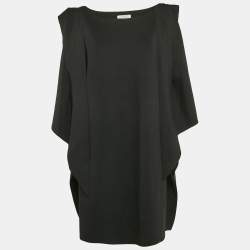 INGIE Paris Black Jersey Shoulder Tie-Up Detail Jeruni Mini Dress XL