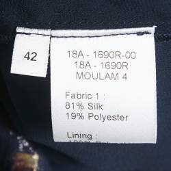 INGIE Paris Navy Blue Lurex Silk Mini Dress M