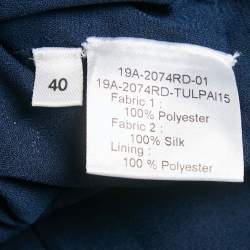 Pre Owned INGIE Paris Navy Blue Sequin V-Neck Mini Dress S