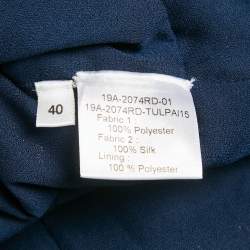 Pre Owned INGIE Paris Navy Blue Sequin V-Neck Mini Dress S