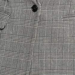 IRO Black/White Glen Checks Cotton Blend Single Breasted Blazer S