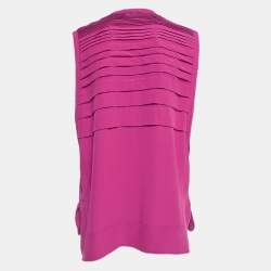IRO Fuchsia Pink Silk Sleeveless Lia Tunic M