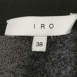 IRO Black Crepe Lace-Up Detail Mini Alessi Dress S