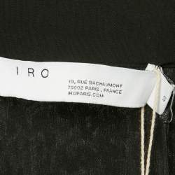 IRO Black Lurex Silk Mini Skirt M