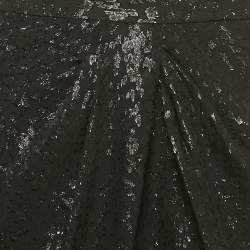 IRO Black Lurex Silk Mini Skirt M