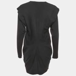 Pre Owned IRO Black Cotton Knit V-Neck Emylie Mini Dress M