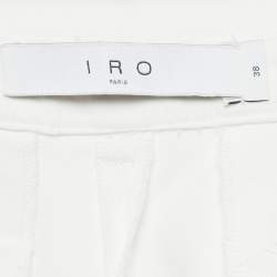 Pre Owned IRO White Cotton Folded Waist Trousers M